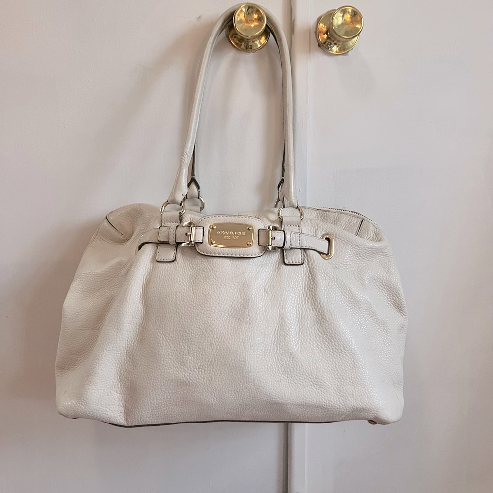 MICHAEL by Michael Kors leather cream shoulder bag purse